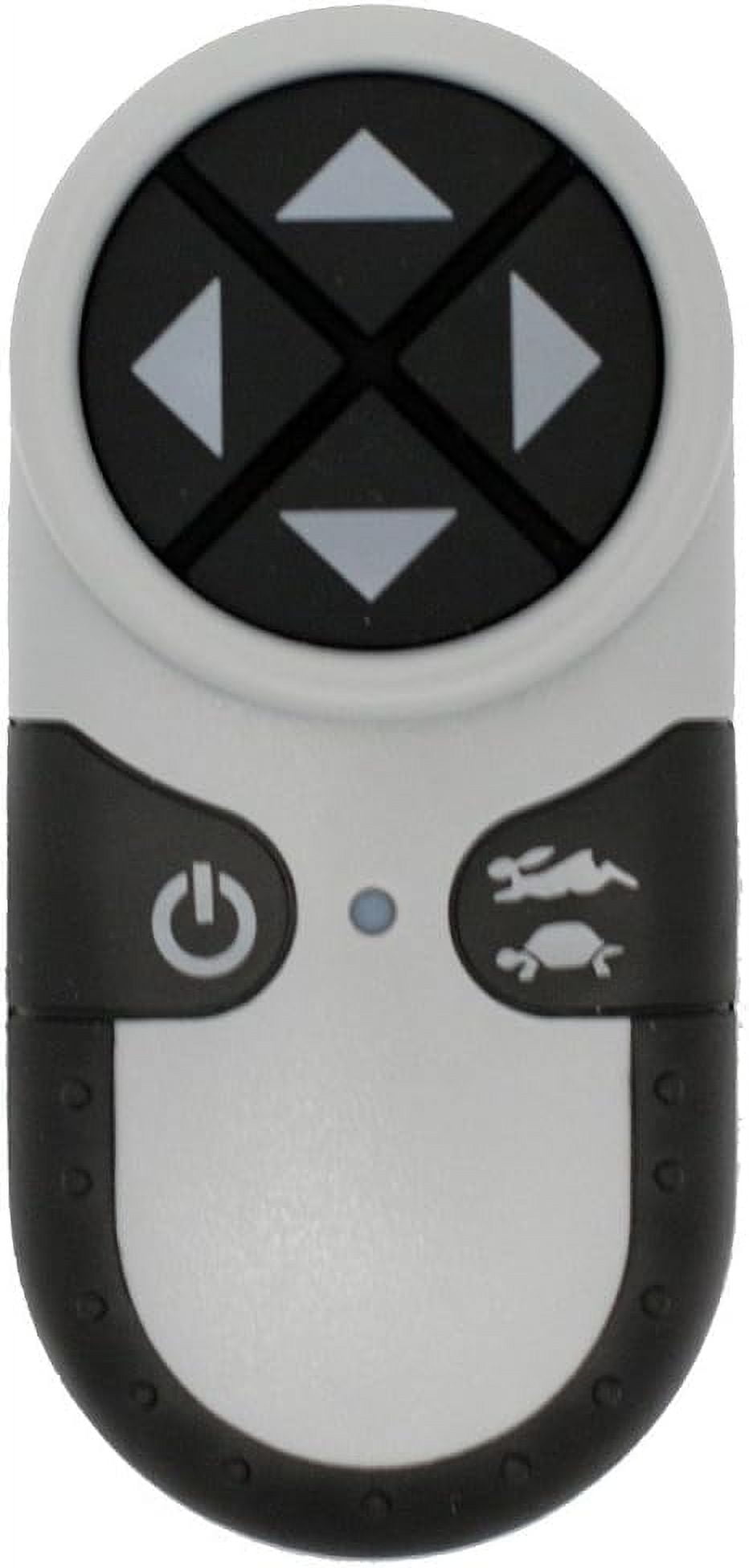Compact Black and White Wireless Handheld Remote