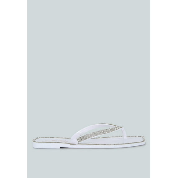 Golightly Diamante Stud Detail Thong Flats