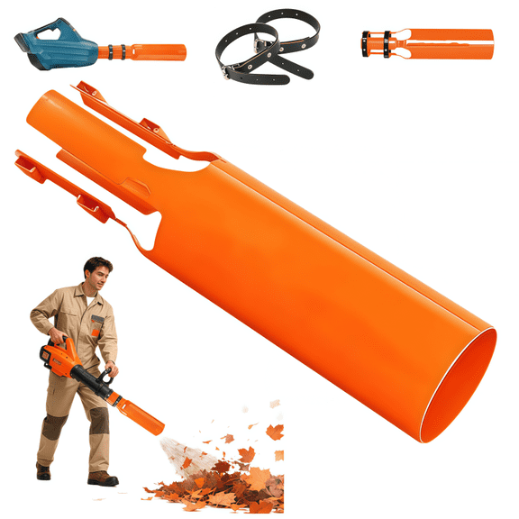 Golikin 2026 New Leaf Blower Air Booster Nozzle Attachment, Cordless Leaf Force Air Booster for 24 Inch Blower Tubes, Easy to Install Airflow Accelerator, Yard Cleanup Artifact (1Pcs/Orange)