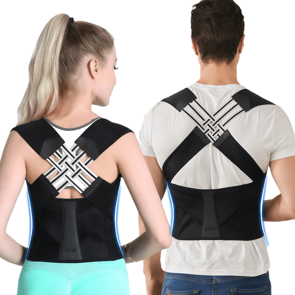 Golikin 2026 Upgrade New Posture Corrector for Women and Men, Adjustable Shoulder Straightener, Back Support Brace, Upper Spine scoliosis, hunchback(Black/XXL)