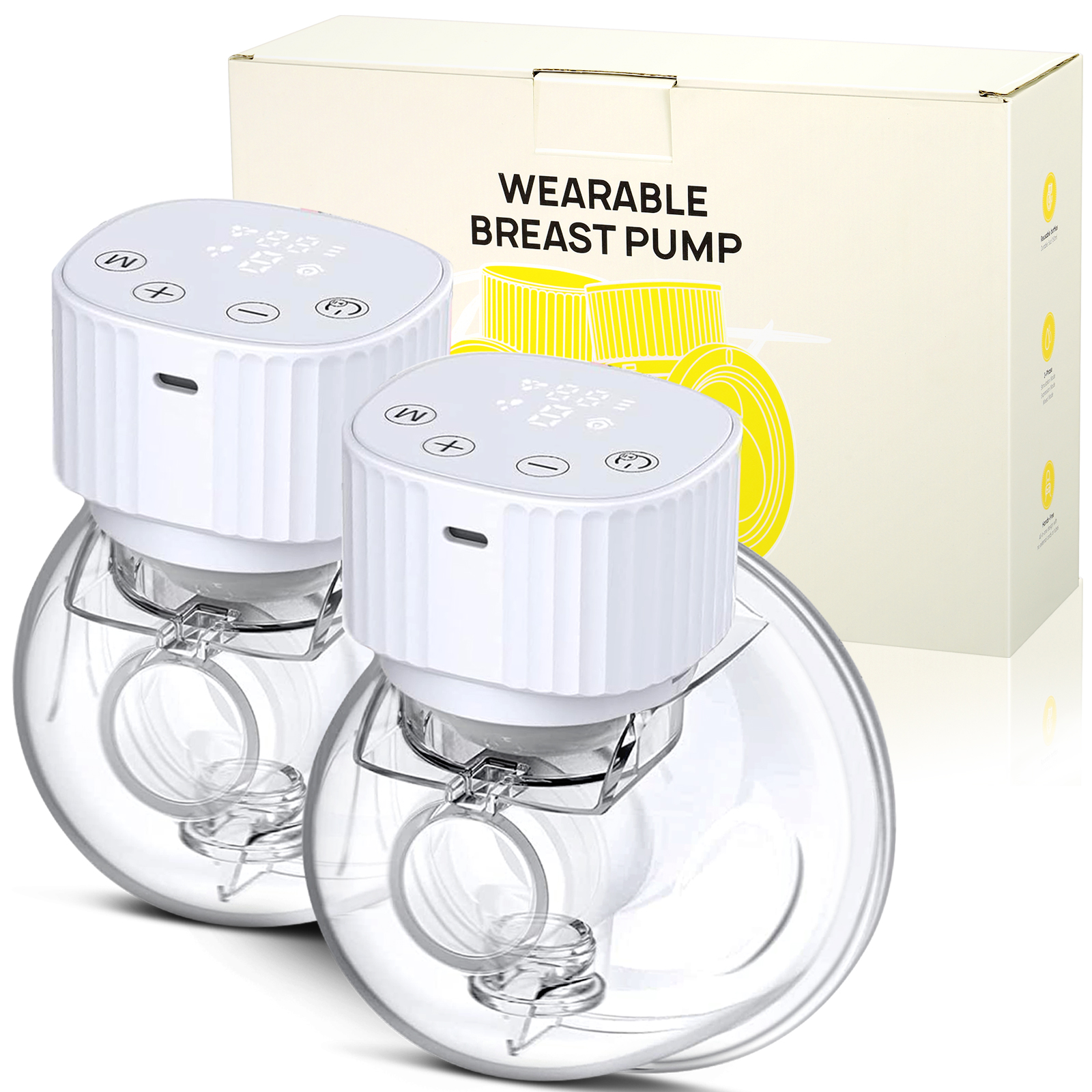 Goloho 2 Piece Wearable Hand Free Breast Pump for Breast Feeding