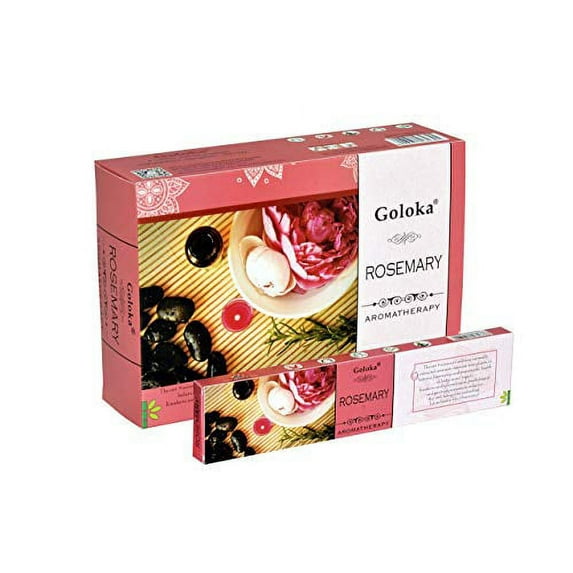 Goloka Aroma Rosemary Series Collection Incense Sticks- 12 Boxes of 15 GMS (Total 180 GMS)
