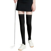 Golovejoy 1 Pair Leg Sleeves Women Icy Leg Socks Sun Guard Cool Golfing Stockings