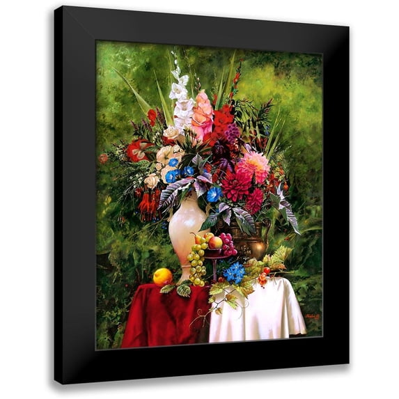 Golovin, Konstantin 15x18 Black Modern Framed Museum Art Print Titled - Still-life with a white vase