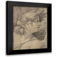 thumbnail image 1 of Goltzius, Hendrick 15x18 Black Modern Framed Museum Art Print Titled - Bust of an Angel, 1 of 5