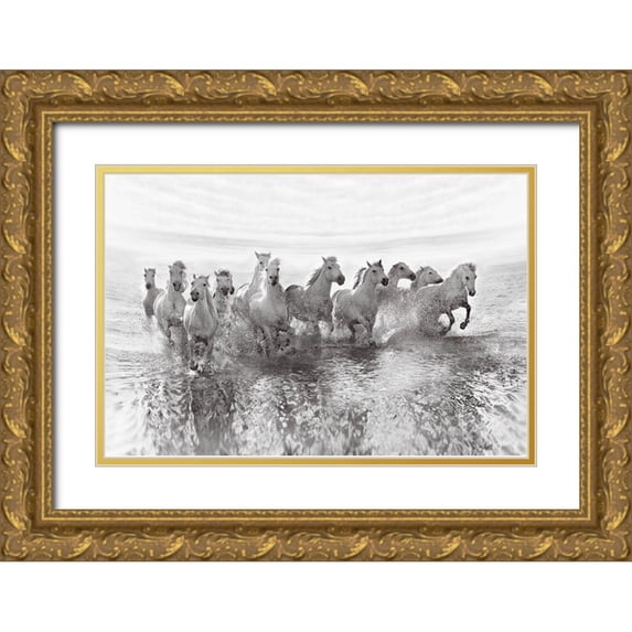 Golubenko, Roman 18x13 Gold Ornate Wood Framed with Double Matting Museum Art Print Titled - Illusion Of Power (13 Horse Power Though)