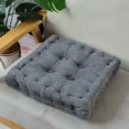 thumbnail image 1 of Golyzmt Corduroy Chair Seat Pad (Chair Cushion), 18" x 18", 4 Inch Thick, 1-Piece, Gray, 1 of 5