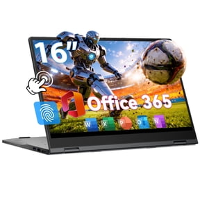 Golzer 16in Laptop 2 in 1 Touchscreen, Windows 11 Convertible Laptop, 16GB DDR4 640GB Storage, Octa-Core N5095 Processor (Up to 2.9GHz), 360° Flip, 1yr Office 365 Free