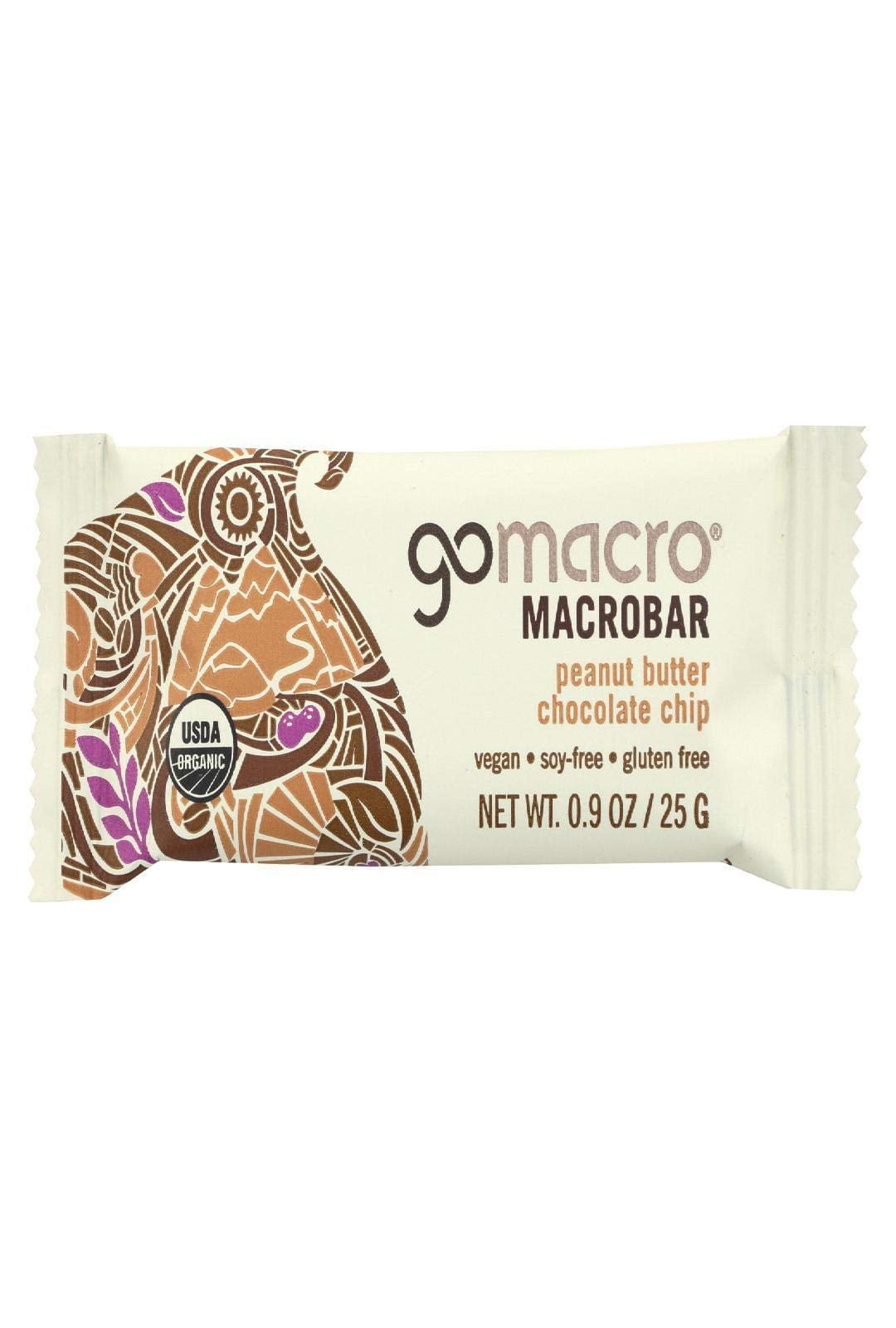 Gomacro Bar - Peanut MZF22 Butter Chocolate Chip - Case of 24 - .9 oz
