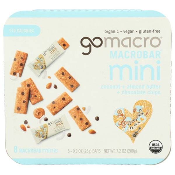 Gomacro Coconut Almond Butter Chocolate Chip Go Macro Mini Bars 8 ct (Pack Of 1)