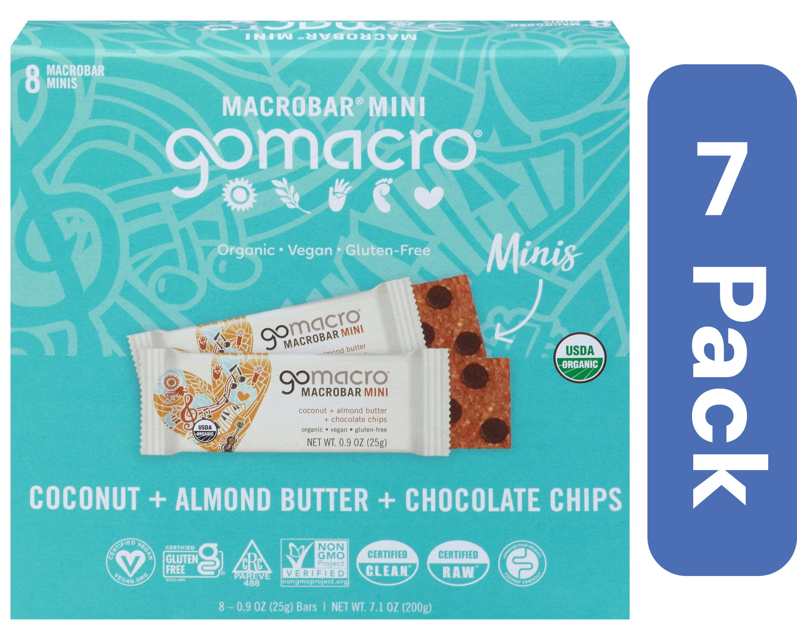 Gomacro Coconut Almond Macaroon Mini Bar 8 Pack 7.2 oz Pack Of 7