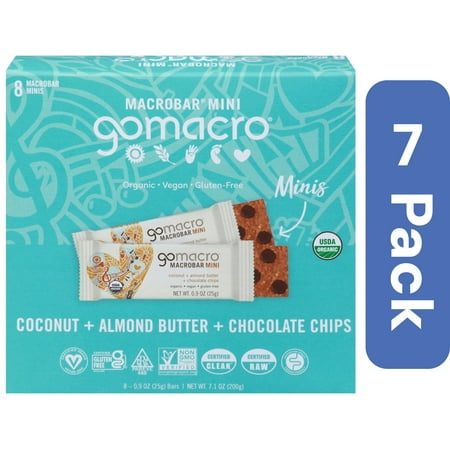 Gomacro Coconut Almond Macaroon Mini Bar 8 Pack 7.2 oz Pack Of 7