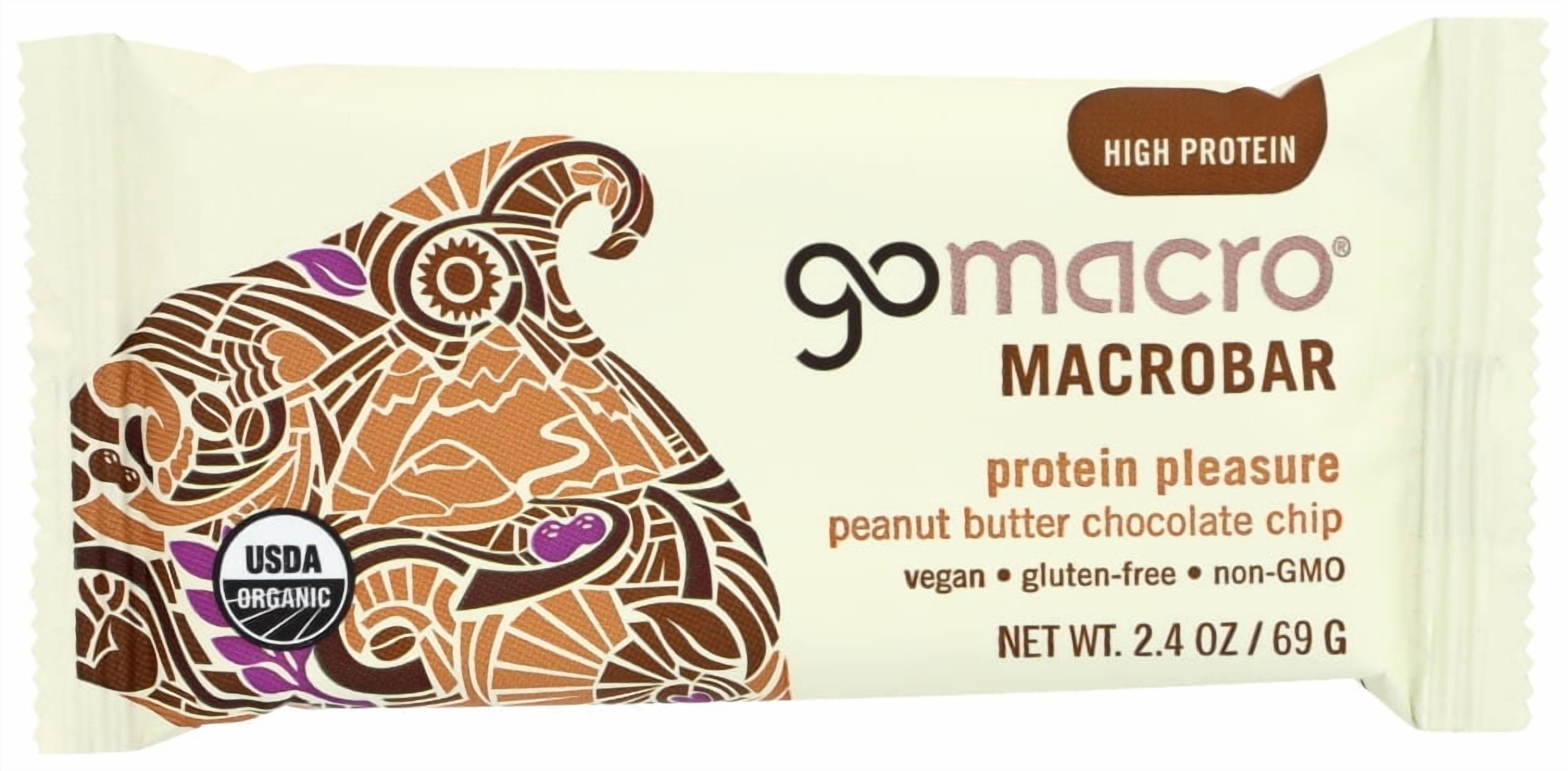 GoMacro Peanut Butter Chocolate Chip MacroBar 12ct Tray
