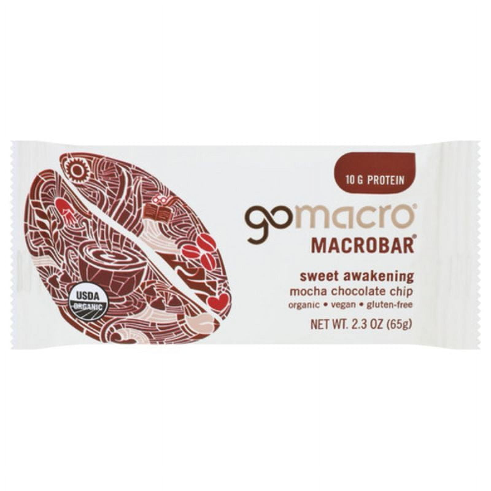 Gomacro Mocha Chocolate Chip Protein Bar 2.3 oz
