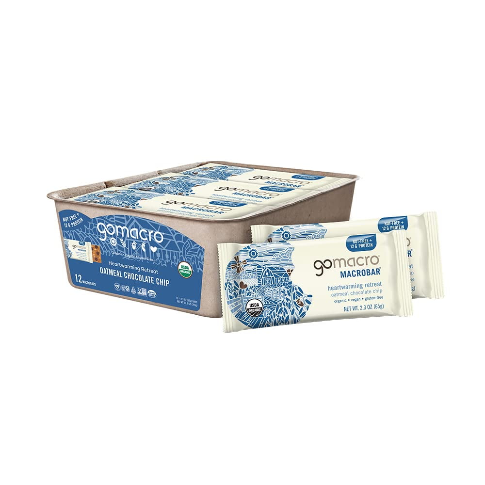 Gomacro, Nutrition Bar Oatmeal Chocolate Chip GMSOrganic 12 Count, 2.3 Ounce