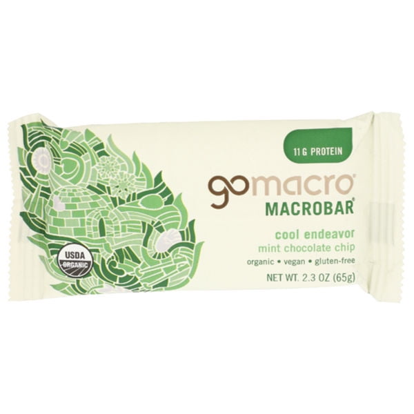 Gomacro Organic Cool Endeavor Mint Chocolate Chip Protein Bar 2.3 oz (Pack Of 1)