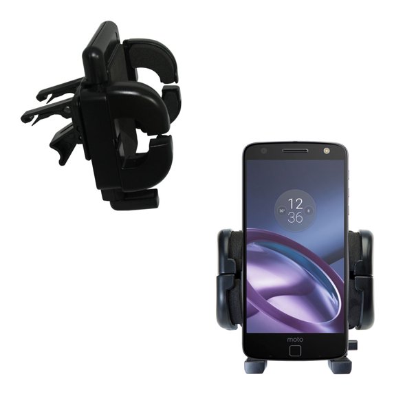 Gomadic Air Vent Clip Based Cradle Holder Car / Auto Mount suitable for the Motorola Moto Z Force - Lifetime Warranty