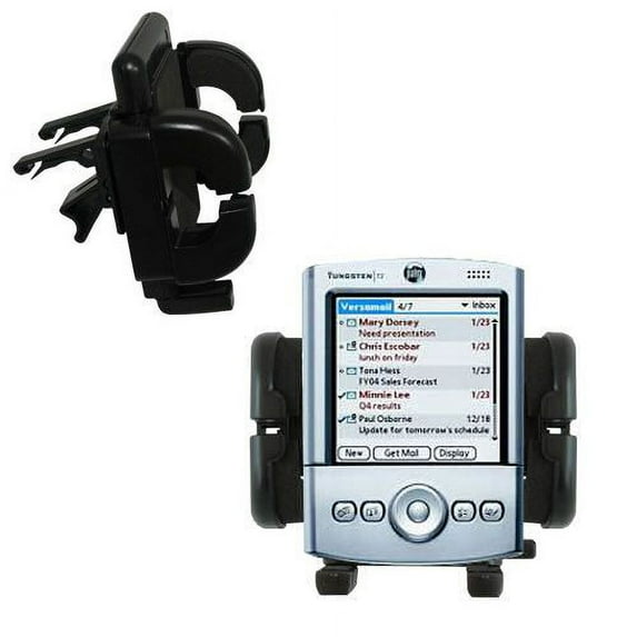 Gomadic Air Vent Clip Based Cradle Holder Car / Auto Mount suitable for the Palm palm Tungsten T2 - Lifetime Warranty