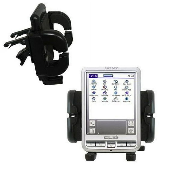Gomadic Air Vent Clip Based Cradle Holder Car / Auto Mount suitable for the Sony Clie SJ22 - Lifetime Warranty