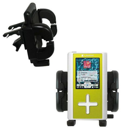 Gomadic Air Vent Clip Based Cradle Holder Car / Auto Mount suitable for the Toshiba Gigabeat F20 MEGF20 - Lifetime Warranty