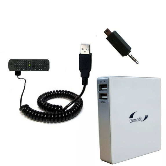 Gomadic High Capacity Rechargeable External Battery Pack suitable for the Anker Mini keyboard - Portable Charger with TipExchange Technology