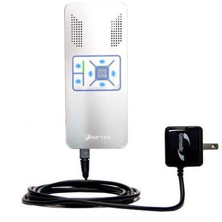 Gomadic Intelligent Compact AC Home Wall Charger suitable for the Aiptek PocketCinema V10 plus - High output power with a convenient, foldable plug de