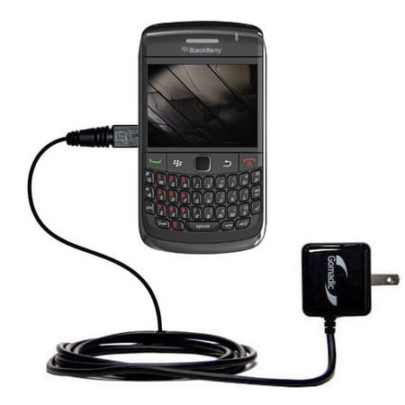 Gomadic Intelligent Compact AC Home Wall Charger suitable for the Blackberry Apollo - High output power with a convenient, foldable plug design - Uses