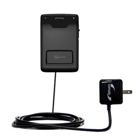 Gomadic Intelligent Compact AC Home Wall Charger suitable for the BlueAnt Sense Speakerphone - High output power with a convenient, foldable plug desi