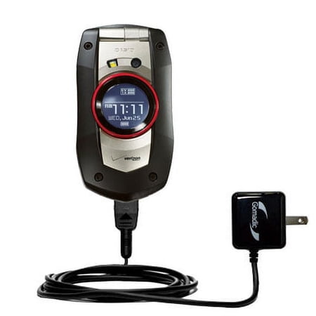 Gomadic Intelligent Compact AC Home Wall Charger suitable for the Casio GzOne Boulder - High output power with a convenient, foldable plug design - Us