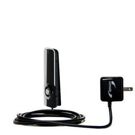 Gomadic Intelligent Compact AC Home Wall Charger suitable for the Coby MP550 - High output power with a convenient, foldable plug design - Uses TipExc
