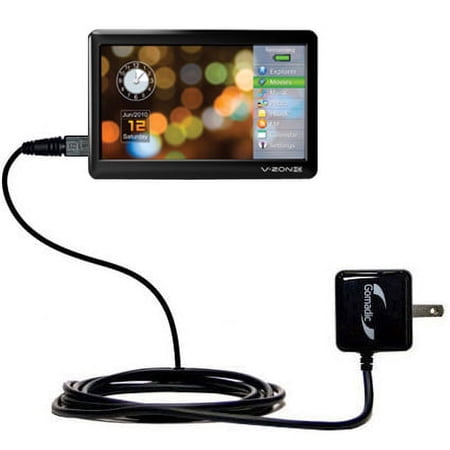 Gomadic Intelligent Compact AC Home Wall Charger suitable for the Coby MP957 - High output power with a convenient, foldable plug design - Uses TipExc