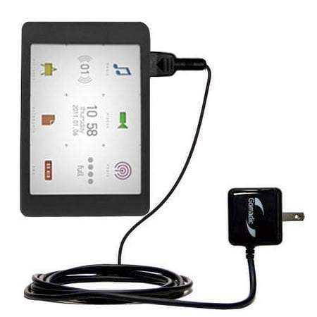 Gomadic Intelligent Compact AC Home Wall Charger suitable for the Cowon C2 - High output power with a convenient, foldable plug design - Uses TipExcha