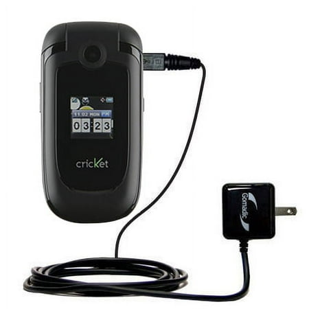 Gomadic Intelligent Compact AC Home Wall Charger suitable for the Cricket CAPTR - High output power with a convenient, foldable plug design - Uses Tip