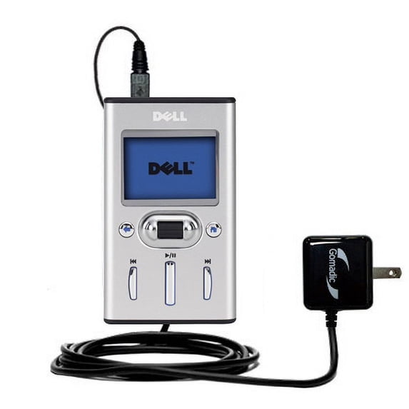 Gomadic Intelligent Compact AC Home Wall Charger suitable for the Dell Pocket DJ 20GB 30GB - High output power with a convenient, foldable plug design