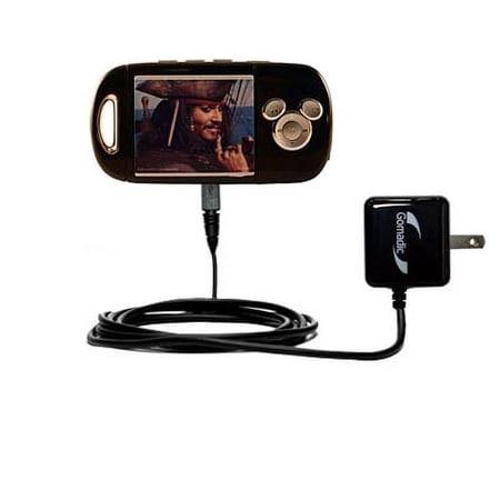 Gomadic Intelligent Compact AC Home Wall Charger suitable for the Disney Pirates of the Caribbean Mix Max Player DS19013 - High output power with a co