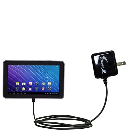 Gomadic Intelligent Compact AC Home Wall Charger suitable for the Double Power DOPO GS-918 9 inch tablet - High output power with a convenient, foldab