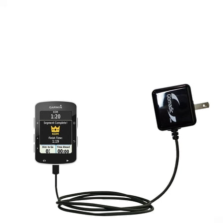 Gomadic Intelligent Compact AC Home Wall Charger suitable for the Garmin EDGE 520 - High output power with a convenient, foldable plug design - Uses T