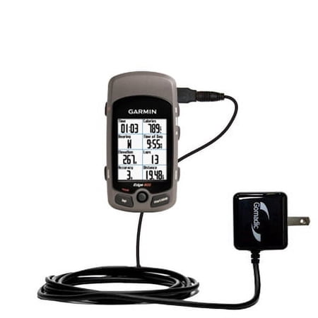 Gomadic Intelligent Compact AC Home Wall Charger suitable for the Garmin Edge - High output power with a convenient, foldable plug design - Uses TipEx