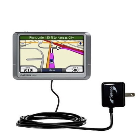 Gomadic Intelligent Compact AC Home Wall Charger suitable for the Garmin Nuvi 260W 260 - High output power with a convenient, foldable plug design - U