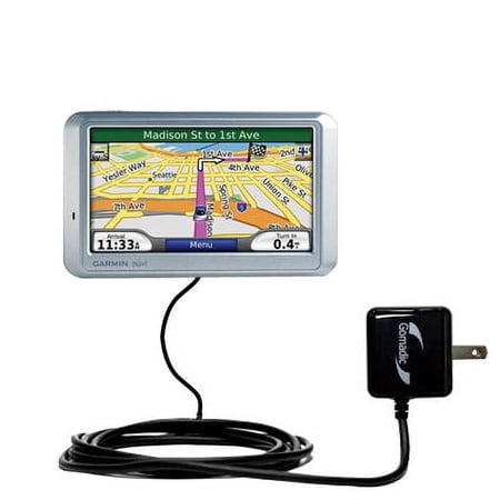 Gomadic Intelligent Compact AC Home Wall Charger suitable for the Garmin Nuvi 710 - High output power with a convenient, foldable plug design - Uses T