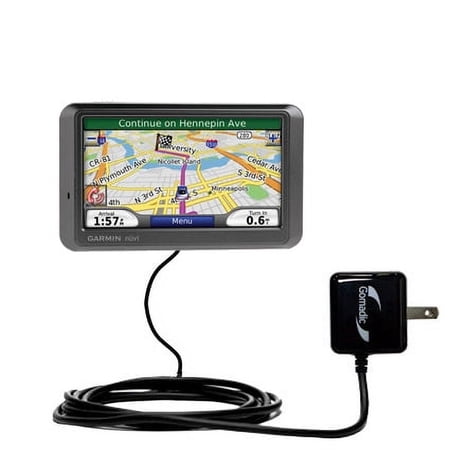 Gomadic Intelligent Compact AC Home Wall Charger suitable for the Garmin Nuvi 760 760T - High output power with a convenient, foldable plug design - U