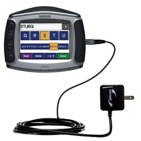 Gomadic Intelligent Compact AC Home Wall Charger suitable for the Garmin Zumo 500 - High output power with a convenient, foldable plug design - Uses T