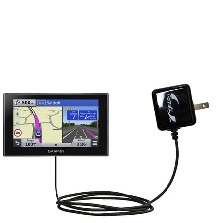 Gomadic Intelligent Compact AC Home Wall Charger suitable for the Garmin nuvi 2789 LMT - High output power with a convenient, foldable plug design - U