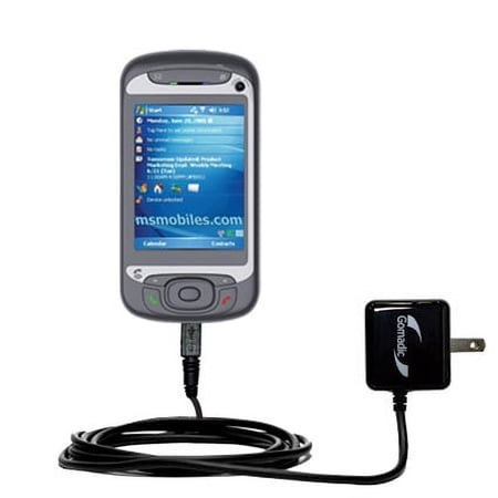 Gomadic Intelligent Compact AC Home Wall Charger suitable for the HTC Hermes - High output power with a convenient, foldable plug design - Uses TipExc