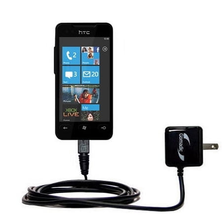 Gomadic Intelligent Compact AC Home Wall Charger suitable for the HTC Mondrian - High output power with a convenient, foldable plug design - Uses TipE