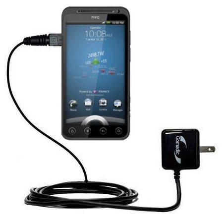 Gomadic Intelligent Compact AC Home Wall Charger suitable for the HTC Shooter - High output power with a convenient, foldable plug design - Uses TipEx