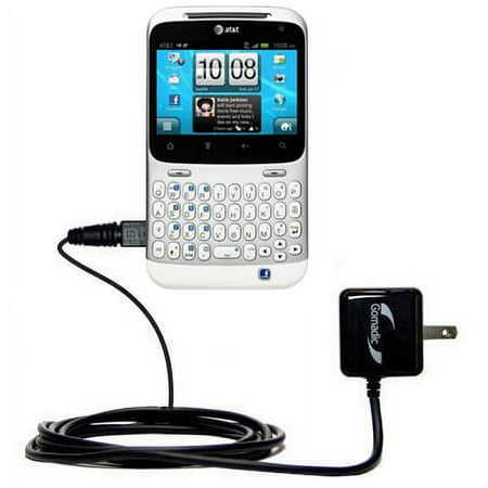 Gomadic Intelligent Compact AC Home Wall Charger suitable for the HTC Status - High output power with a convenient, foldable plug design - Uses TipExc