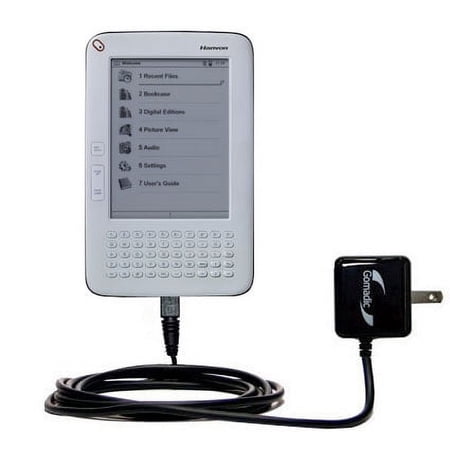 Gomadic Intelligent Compact AC Home Wall Charger suitable for the Hanvon WISEreader B630 - High output power with a convenient, foldable plug design -