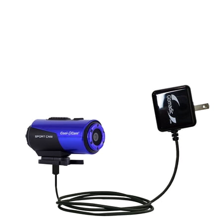Gomadic Intelligent Compact AC Home Wall Charger suitable for the Ion Cool Cam S3000 - High output power with a convenient, foldable plug design - Use
