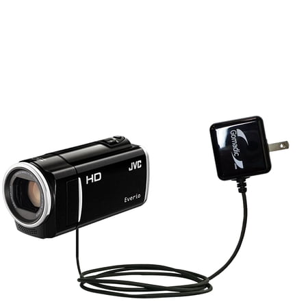 Gomadic Intelligent Compact AC Home Wall Charger suitable for the JVC Everio GZ-HM30 / GZ-HM40 - High output power with a convenient, foldable plug de